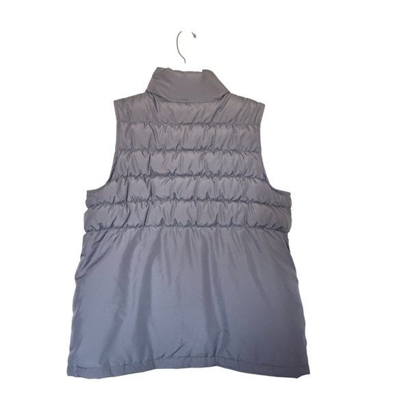 J. Jill Large‎ Gray Puffer Vest With Pockets Button & Zipper - Picture 2 of 6